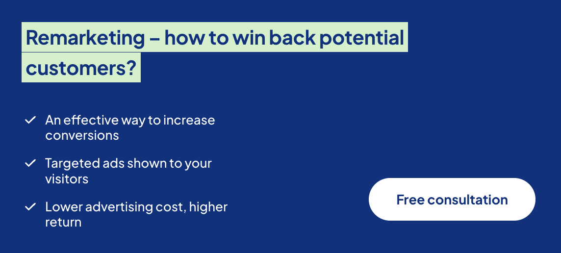 Remarketing and retargeting services – free consultation banner